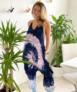 Sankalpa Jumpsuit Dames - Ibiza Style - Festival Outfit - Boho Jumpsuit - Tie Dye - One Size Maat S/M/L