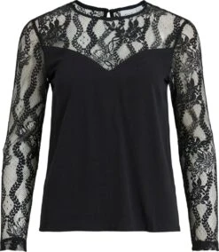 VILA VISUVITA O-NECK L/S LACE TOP/SU/BF Dames Top - Maat 36