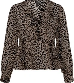 VERO MODA VMKITTIE MDOT LS WRAP TOP WVN CUR Dames Top - Maat 52