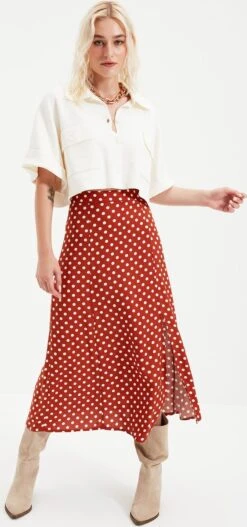 Trendyol Vrouwen Midi Hoge Taille A-lijn Rok