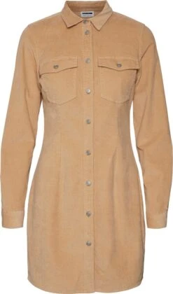 NOISY MAY NMJOY L/S CORDUROY DRESS Dames Jurk - Maat S