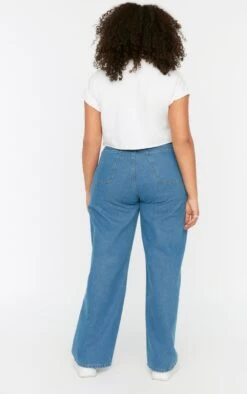 Trendyol Vrouwen Hoge Taille Breed Been Plus Size Jeans -Vrouwelijke Couture 752x1200 3