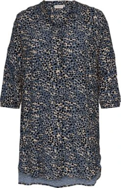 ONLY CARMAKOMA CARLOLLIEMMA TUNDRA 3/4 TUNIC AOP BF Dames Top - Maat 48