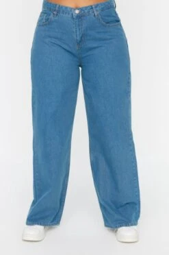 Trendyol Vrouwen Hoge Taille Breed Been Plus Size Jeans -Vrouwelijke Couture 796x1200