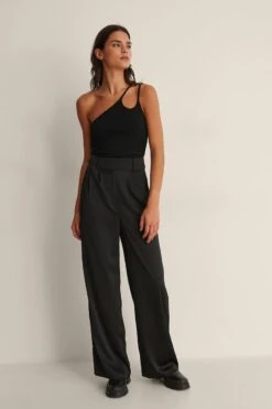 Na-kd Ribbed Crop Dames Top - Maat Medium