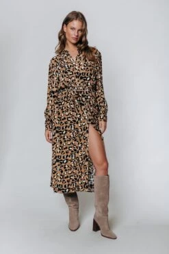 Colourful Rebel Kera Leopard Maxi Dress - M
