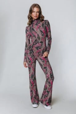Colourful Rebel Neyo Paisley Peached Turtleneck Top - S