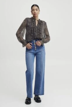 B.young BYIFIA FRILL SHIRT Dames Top - Maat 38 -Vrouwelijke Couture 803x1200