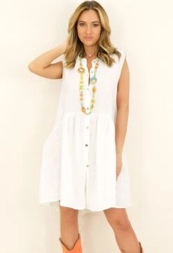 Merkloos Jurk - Boho Dress - Bohemian - Ibiza - Linnen