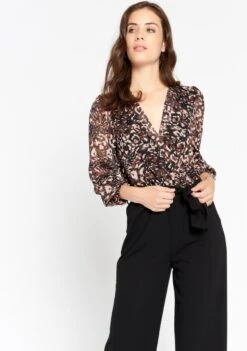 LOLALIZA Jumpsuit Met Luipaardprint - Zwart - Maat 46