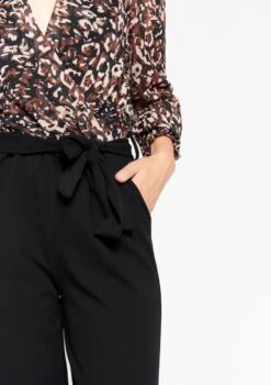 LOLALIZA Jumpsuit Met Luipaardprint - Zwart - Maat 46 -Vrouwelijke Couture 846x1200