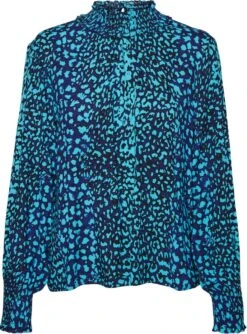 VERO MODA VMKITTIE MDOT LS SMOCK TOP WVN Dames Top - Maat S